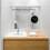Washroom Kitchen Clock Clock Waterproof Bathroom Clock LCD Digital Display Clock Detector No Punching Clock Black 4