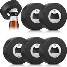 6 Stück Eishockey-Puck-Flaschenöffner, Bierflaschenöffner Aus Edelstahl, Hockey-Geschenke für Männer, Flaschenöffner