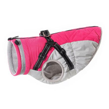 Waterproof Pet Jacket with Harness Winter Warm Dog Clothes for Small Large Dogs Labrador Coat Chihuahua French Bulldog B