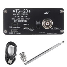 SI4732 ATS-20+  ATS20+ Radioempfänger FM AM (MW & SW) SSB (LSB & USB) mit + Antenne + Lautsprecher + Typ-C-Kabel