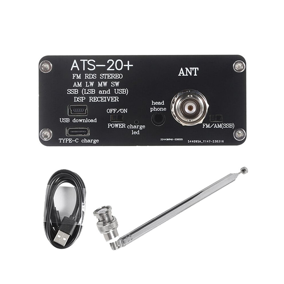 Si4732 Ats-20+ Ats20+ Radio Receiver Fm Am (Mw & Sw) Ssb (Lsb & Usb) With + Antenna + Speaker + Type-C Cable 4712562054563