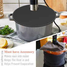 1 StüCk Silikondeckel - Passend für Bis zu 10,5-Zoll-SuppentöPfe - Kompatibel für Anova Culinary Sous Vide Precision Cookers Grau