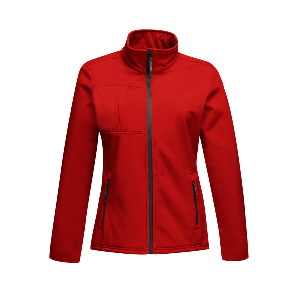 (10, Classic Red/Black) Regatta Womens/Ladies Octagon II Waterproof Soft Shell Jacket