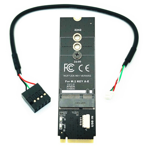 M.2 KEY-M to KEY A-E/E Adapter Riser Card for M.2 NGFF PCIE Protocol Wireless Network Card Module 1