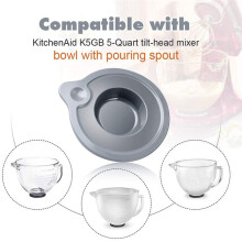 Coperchio per Ciotola Compatibile con per K5GB Supporto per Ciotola nel Vetro per Miscelatore da 5 Litri KSM150PS KSM152PS/KSM155GB