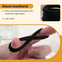 5 Pcs Black Stretchy Band Hair Tie Ponytail Holders