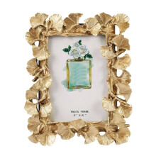 Hars Retro Frame Gouden Ginkgo Blad Fotolijst Woondecoraties