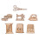100Pcs Sewing Machine Scissors Shaped Wooden Buttons Sewing Button For Children Clothes Decorative Button Scrapbooking Accessory 2