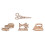 100Pcs Sewing Machine Scissors Shaped Wooden Buttons Sewing Button For Children Clothes Decorative Button Scrapbooking Accessory 4