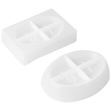 2 StüCke Silikon Seifen Schale Harz Form Oval / Quadratischer Abfluss Seifen Kiste Epoxid Harz Gieß Form Haus Organizer