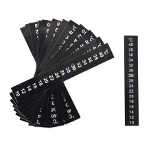 12Pcs Portable Fish Tank Aquarium Stick- Thermograph Temperature Measure Celsius Thermometer Sticker