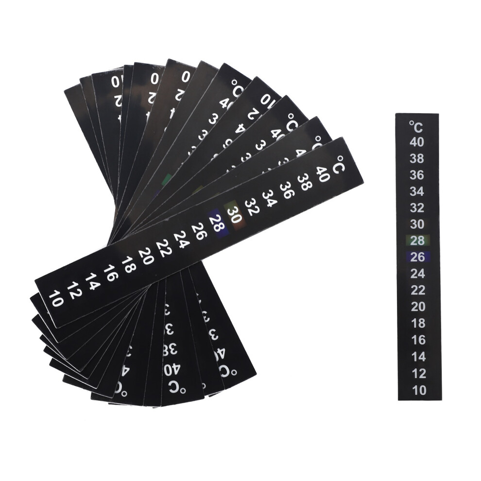 12Pcs Portable Fish Tank Aquarium Stick- Thermograph Temperature Measure Celsius Thermometer Sticker