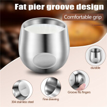 Rostfreier Stahl Espresso Tassen 2-Teilig, 150 Ml Doppel Wandig Isoliert, Unzerbrechlicher Becher Kleine Tasse für Picknick Partys im Freien