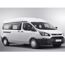per Transit 2017 Tourneo Custom 2016 Stile nel Fibra di Carbonio ABS Car Front Emblem Grill Cover Trim Styling Sticker