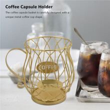 Cestello Porta Capsule Caffè, Portaoggetti da Cucina da Appoggio per Tassimo, , Dolce-Gusto