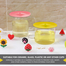 Siliconen Bekerdeksels Drop Cup Cover 8 Sets Anti-Stof Luchtdichte Afdichting Mokafdekking Siliconen Drinkkomdeksels Hot Cup-Deksels