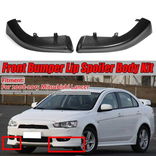 2Pcs Car Front Bumper Splitter Lip Spoiler Body Kit Diffuser Protector for  Lancer 2008-2018 2