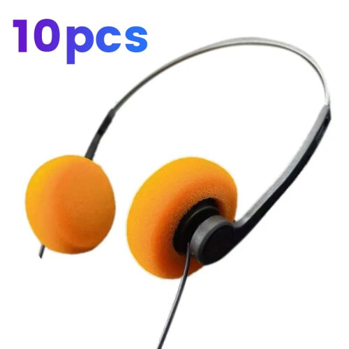 10Pcs Headphones 3.5mm Single Plug Double Plug Multi-Function Convenient Practical Aviation Headset 2