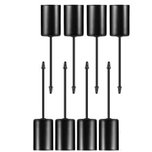 Bougeoirs, Couronne de L', Bougeoirs, Couronne de L', Bougeoir, Bougies Coniques avec Brochette, 8 PièCes Noir