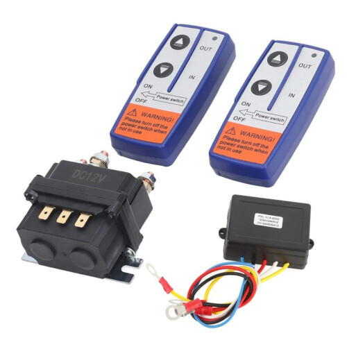 Winch Relay with Controller 12V 250A Winch Relay Kit with Remote Controller Relay Contactor  for Industrial Car 2
