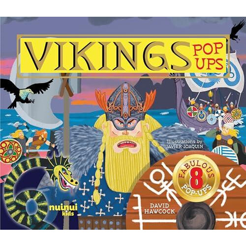 Vikings PopUps by David Hawcock Hardcover Book