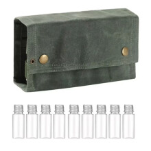 Outdoor Camping Spice Storage Bag with 9 Jars - Condiment Container Set for Picnic & Barbecue