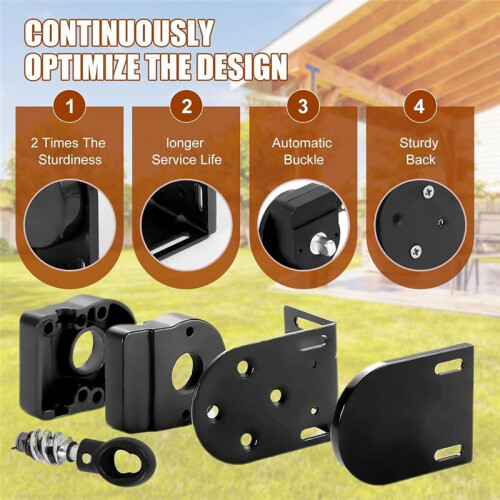 Sun Shade Replacement Parts, Cordless Crank Kit, Roller Blind Mounting Bracket,for Coolaroo Exterior Roller Shade 2