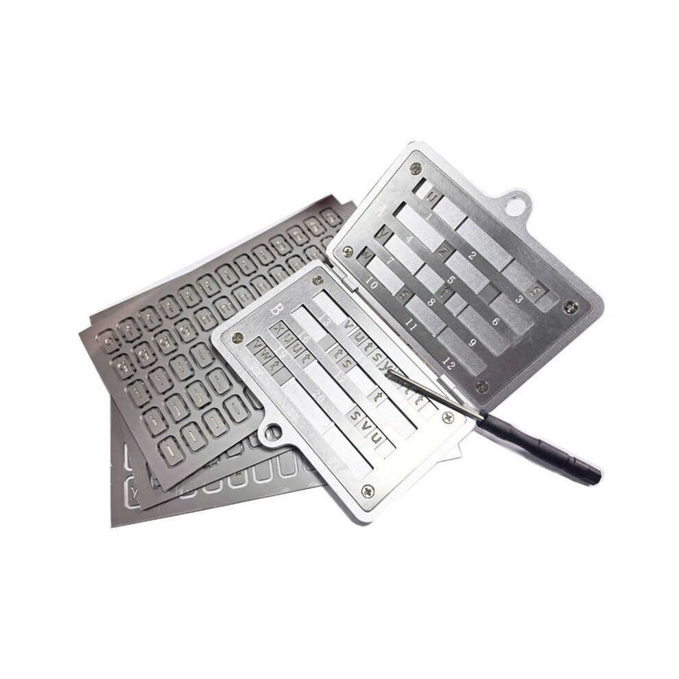 Crypto Seed Phrase Backup,Stainless Steel Seed Phrase Storage With Lock Hole,24 Words Backup,For Bip39 Hardware Wallets 6032483729042