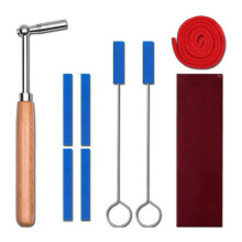 9 PCS Piano Tuner Wrench Hammer Rubber Mutes Set,Professional Piano Tuning Kit