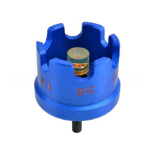 Adaptador para Furadeira com Encaixe Hexagonal - Compatível com Hastes Roscadas de 1/4", 3/8" e 1/2", para Trabalhos Pesados - Azul