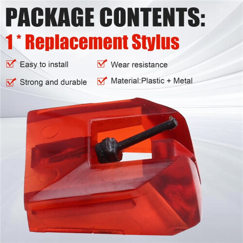 Replacement Stylus Replace Stylus ATXP5 Turntable LP Vinyl Record Phonograph Red ATXP5 1