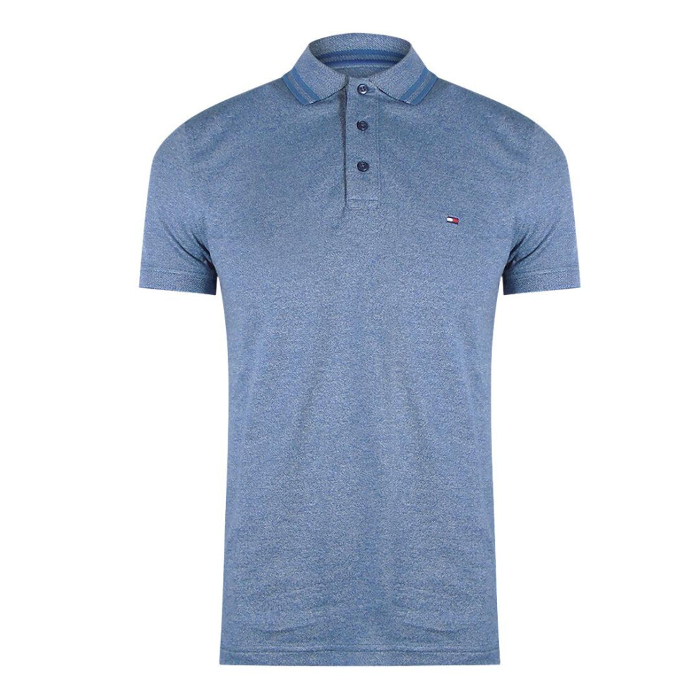 Tommy Hilfiger Mens Faded Polo Shirt Blue,Multicoloured