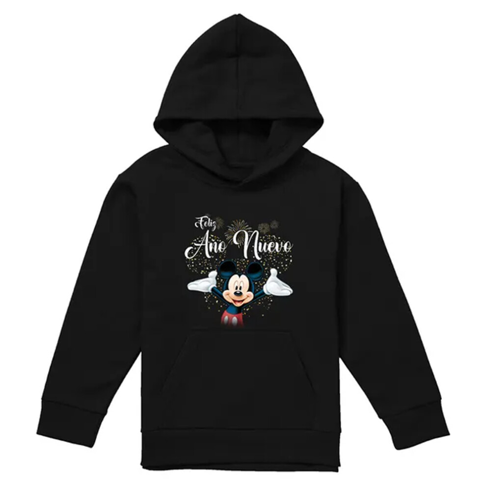 Disney (5-6 Years, Black) Childrens/Kids New Year Spanish Mickey Mouse Firework Hoodie