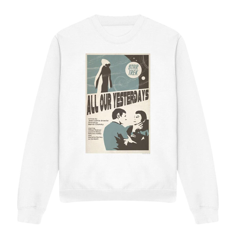 Star Trek (M, ) Unisex Adult The Original Series Episode 78 Sweatshirt White