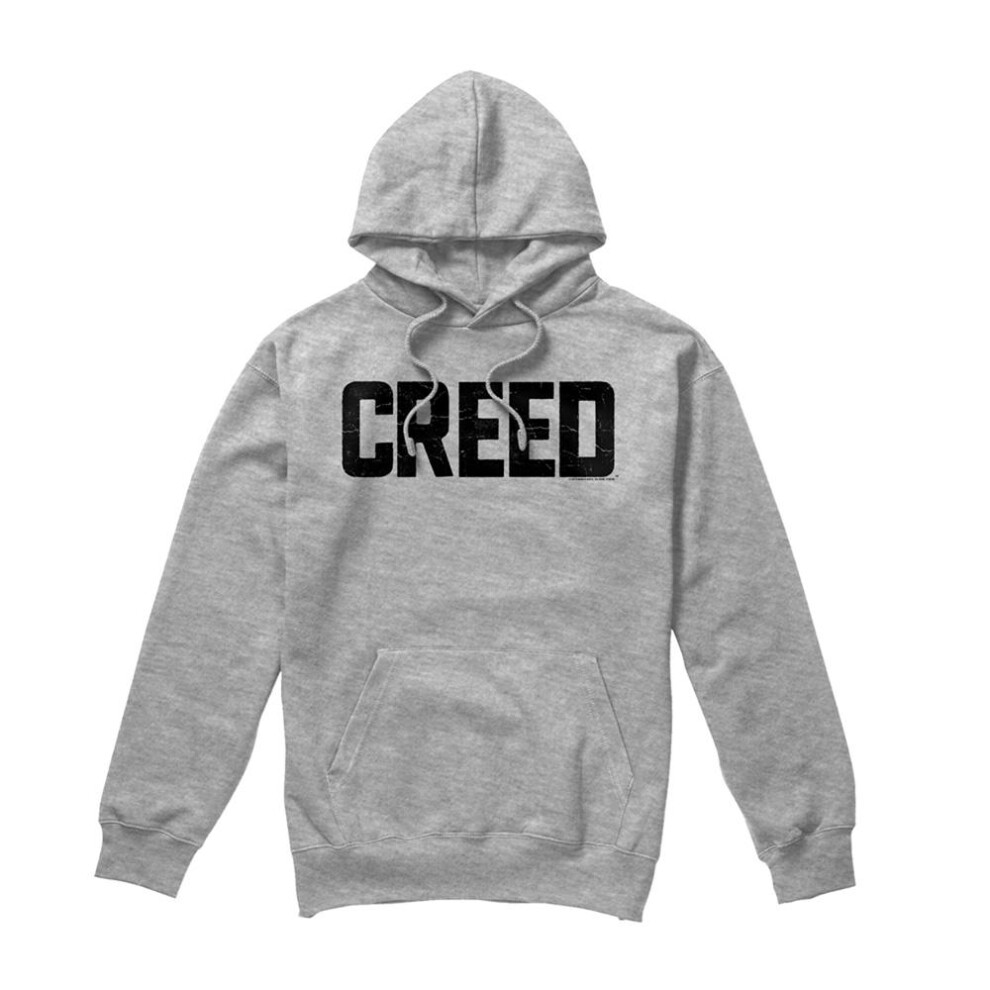 Creed (L, Athletic Heather) Unisex Adult Cracked Logo Hoodie Multicoloured
