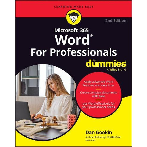 Microsoft 365 Word For Professionals For Dummies by Dan Gookin Paperba