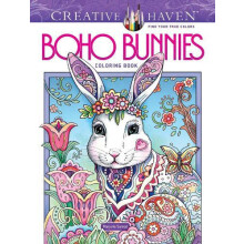 Creative Haven Boho Bunnies Coloring Book by Marjorie Sarnat Paperback