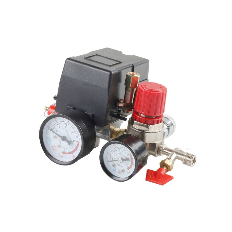 Air Compressor Pressure Pressure W/Valve Control Regulators Gauge 90-120Psi 4 Port Safety Valve Air Compressor 6033286495332