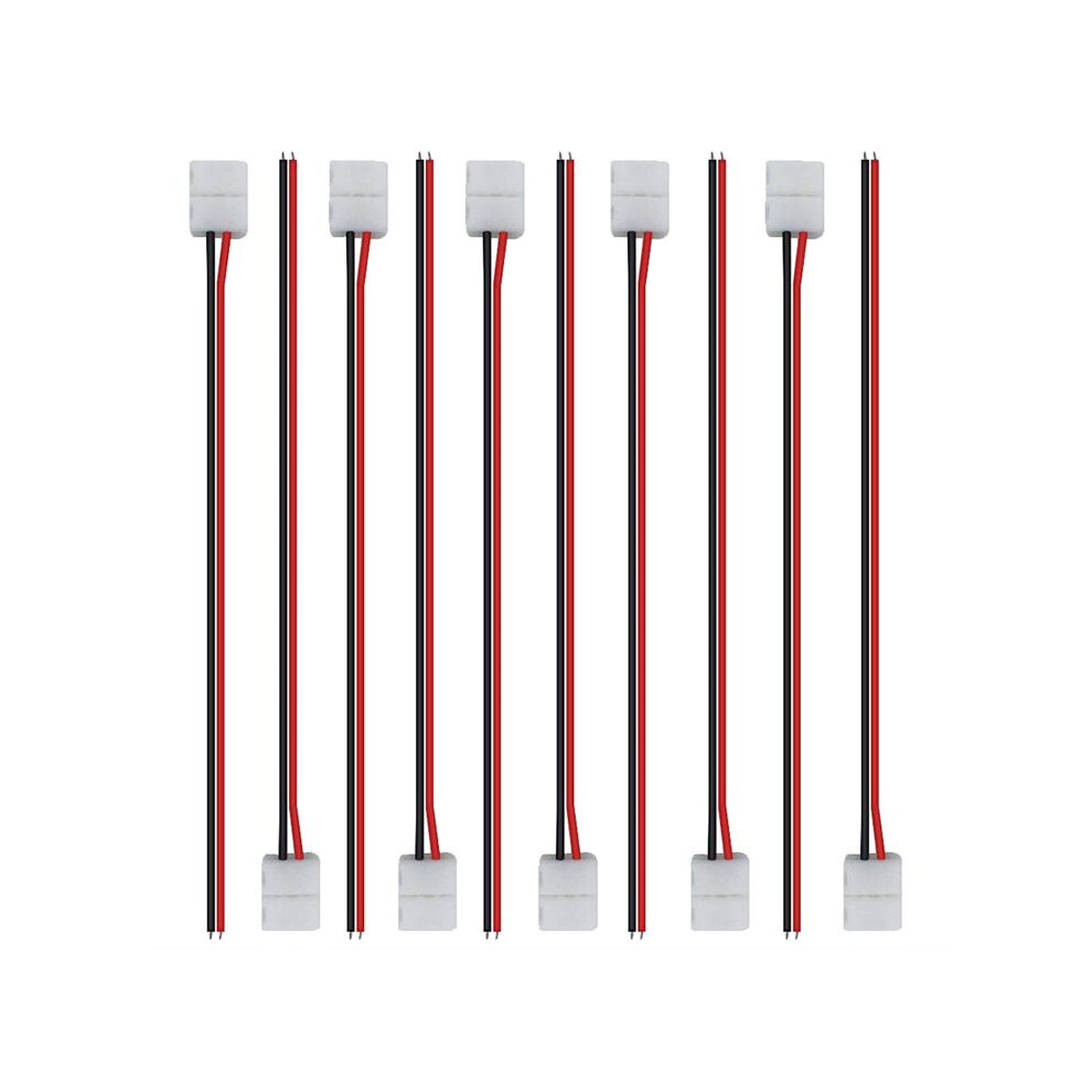 50Pcs Led Tape Connector 2Pin Led Strip Accessories Connectors 8Mm For 2835 3528 5050 5730 5630 Smd Led Strip 6033968124949