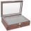 23 Grid Walnut Pen Storage Case Luxury 2 Layer Pen Display Organizer Trasparente Window Fountain Box Pen-Collection 1
