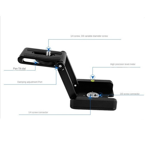 Portable Z Type Tilt Tripod  Folding Tilt Foldable Convenient Single Quick Release Plate Stand Holder Camera Bracket 1