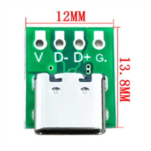 10 Pcs Female Connector USB Type C Breakout Board with PCB Converter Board for Data  Wire Cable Transfer 2