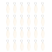 24 Pcs Vintage Motel Keychain DIY Blank Hotel Keychains Heat Transfer Blank Keychains Bulk Sublimation (Beige)