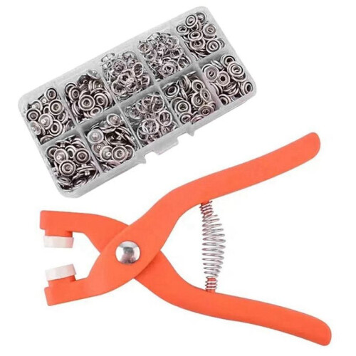 Five Claw Button Installation Tool Pliers Set Invisible Snap Button Sewing-Free Button Set is Suitable for DIY Crafts.
