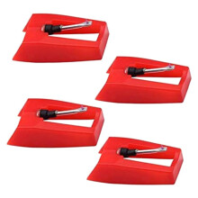 4 Pack Ruby Record Player Needle Turntable Stylus SubstituiçãO Gramophone Vinyl Record Player Stylus