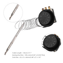 1NC 1NO AC 250V/380V 16A 0-40C Temperature Control  Capillary Thermostat