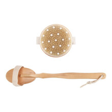 Dry Brushing Body Brush Set of 2, Dry Skin Exfoliating Brush, Handle Back Scrubber for Shower, Dry Brush for Cellulite