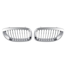 För E46 3-Serie Coupe Cabriolet 2-Dörrars LCI 2003-2006 Främre Huv Center Njurgaller (Krom, Enkellinje)