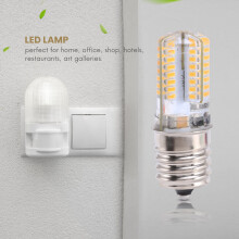 E17 Soquete 5W 64 LED Lâmpada Lâmpada 3014 SMD Luz Branca Quente AC 110V-220V