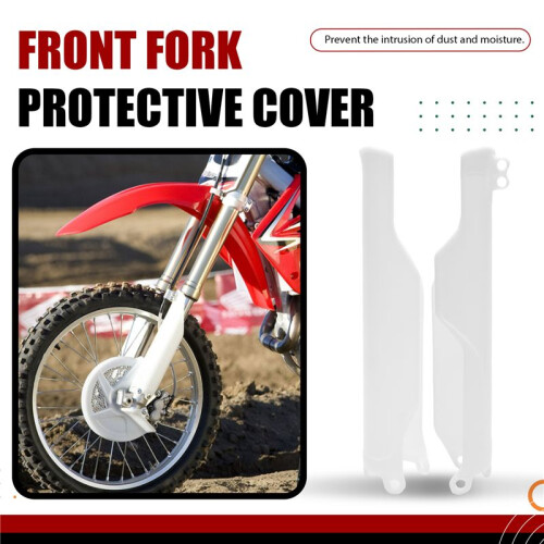 1Pair Motorcycle Front Fork Guard Cover Protectors Guards Plastic White Fit for  Crf250 Crf450 2004-2012 2